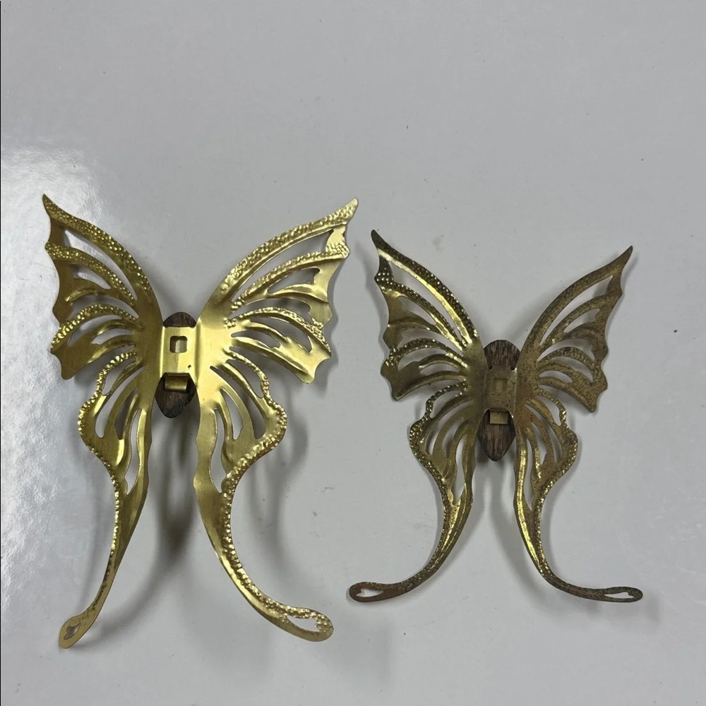 Butterflies Elegant Butterfly Wall Decor Set - Gold and Brown